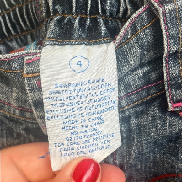 Nickelodeon Blue Kids Jeans with Embroidered Dora The Explorer - Picture 4 of 10